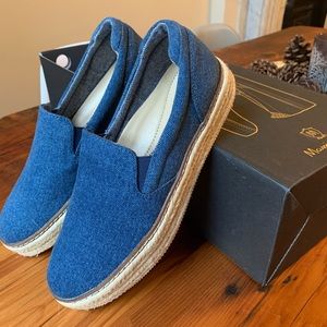 Massimo Dutti Jean Platform Slip Ons